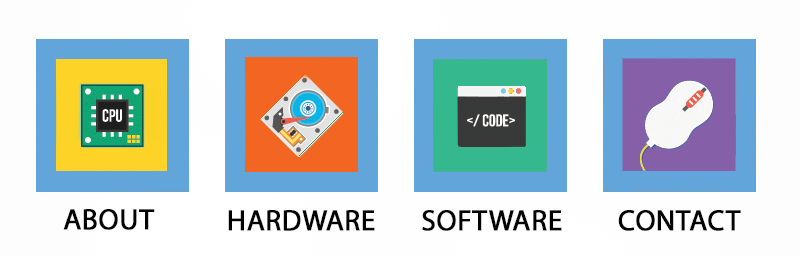 Navigation icons for W2 services